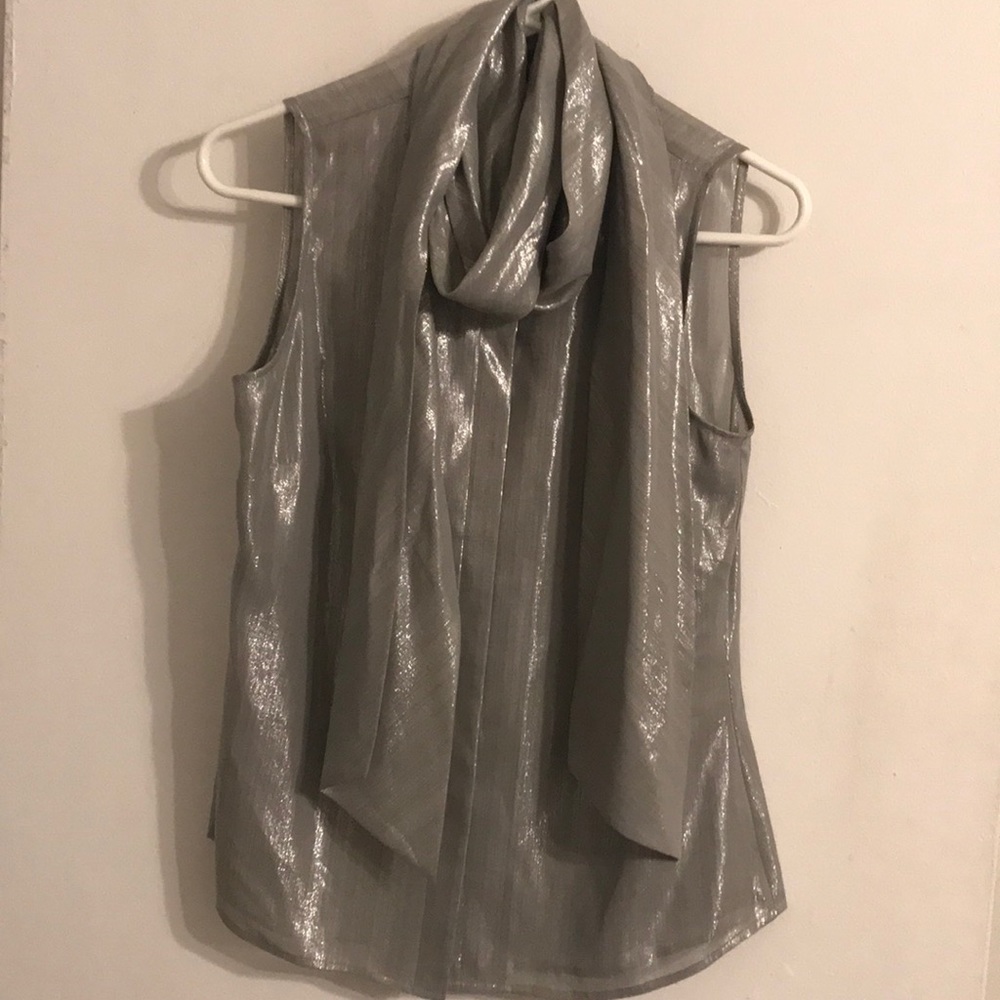 Silver sleeveless blouse
